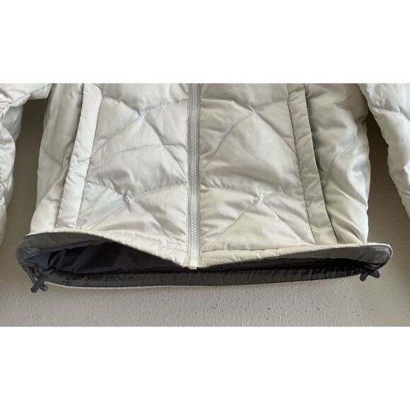 THE NORTH FACE Women Sz XS Aconcagua 550 Down Jacket Ivory/Gray Puffer - Picture 4 of 16